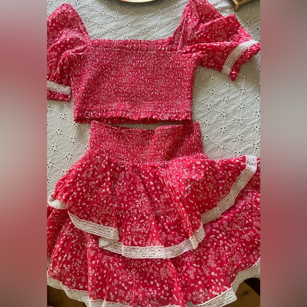 Elsworth Floral Red Skirt Set XS